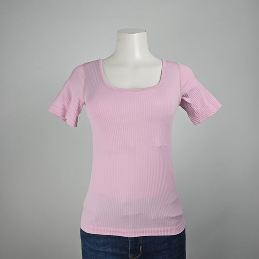 Lululemon Ebb to Street Short-Sleeve Pink Shirt Size 8