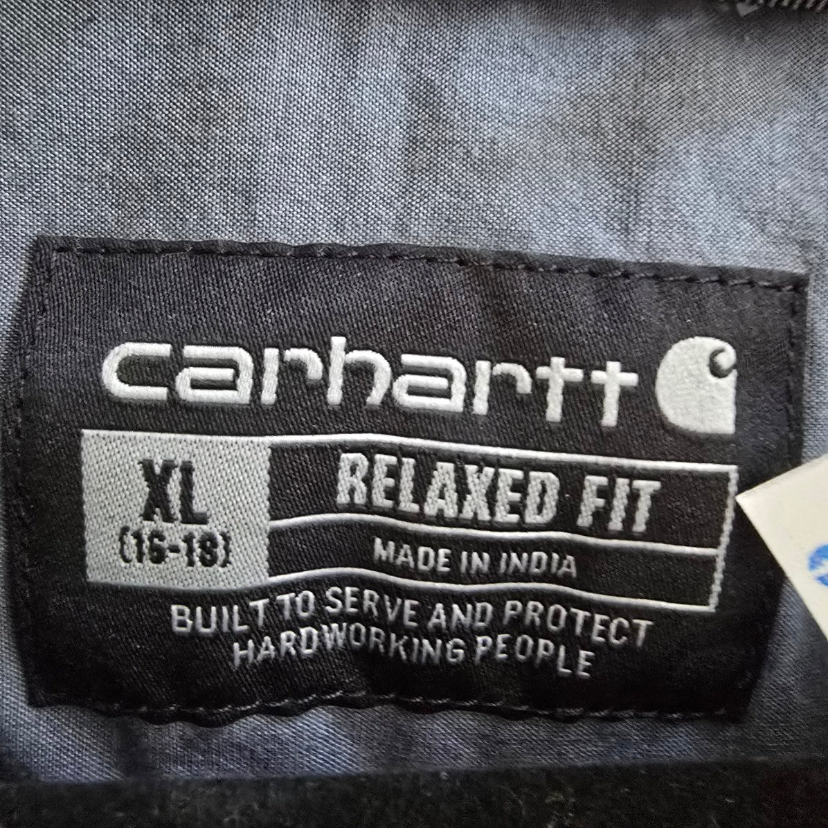 Carhartt Grey Cotton Button Up Top Size XL