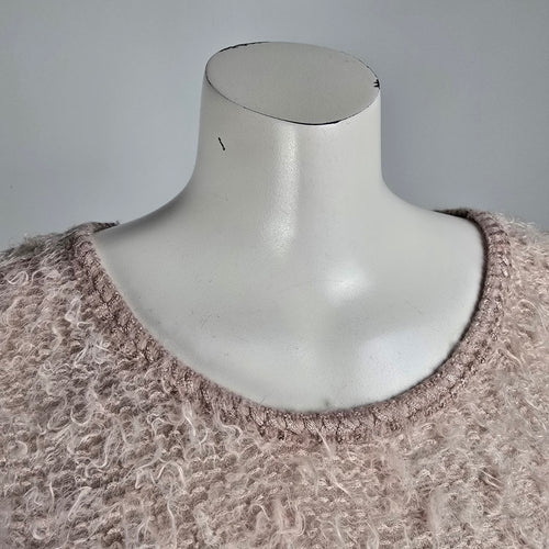 Made In Italy Pink Eyelash Knit Sweater Size L