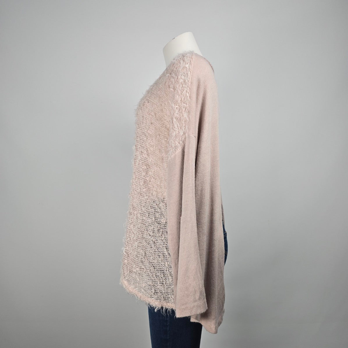 Made In Italy Pink Eyelash Knit Sweater Size L