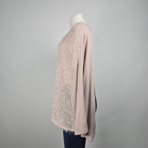 Made In Italy Pink Eyelash Knit Sweater Size L