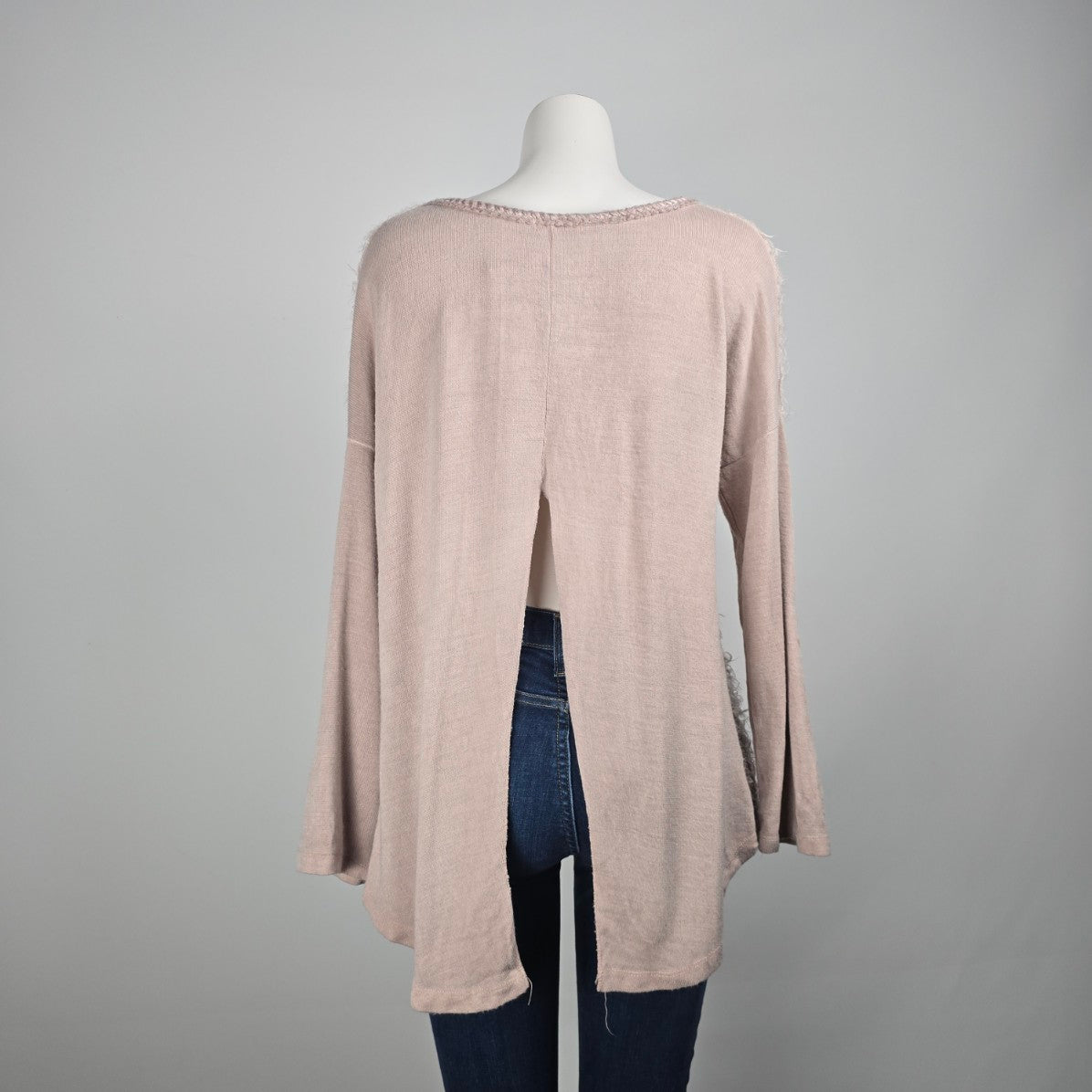 Made In Italy Pink Eyelash Knit Sweater Size L