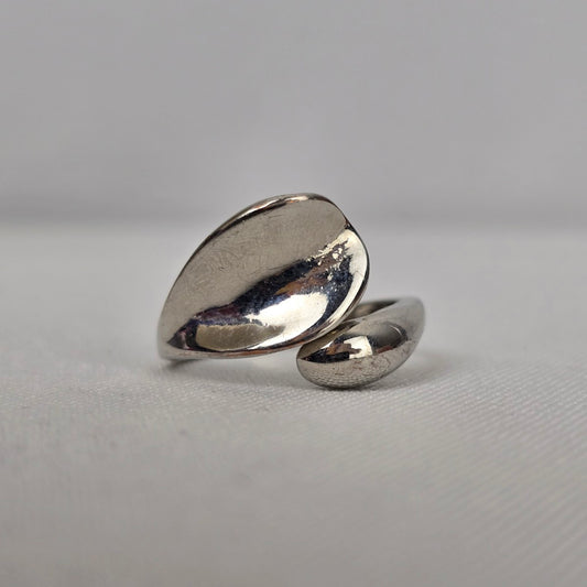 Silver Tone Wrap Ring Size 7.5