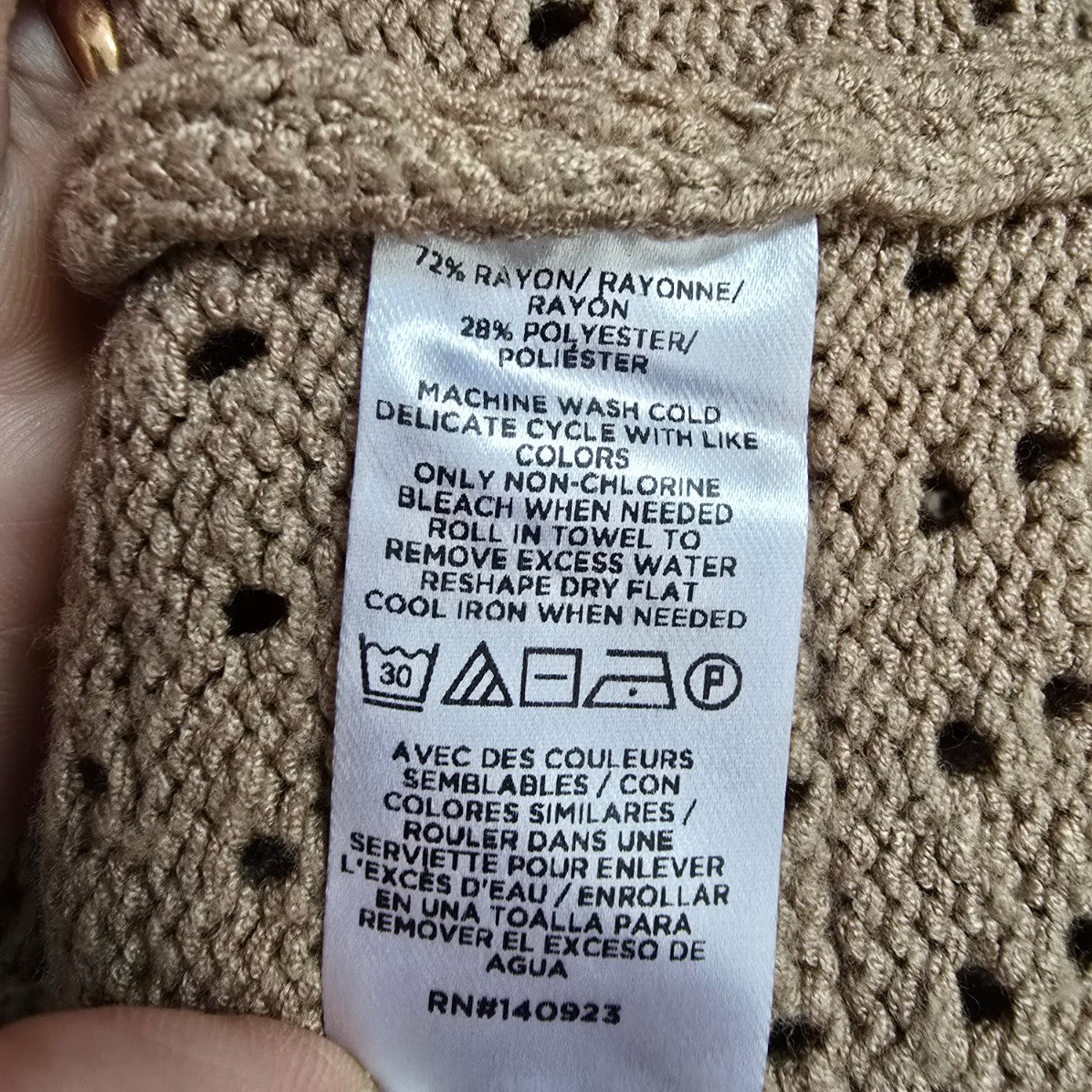 Loft Brown Knit Button Up Cardigan Size L