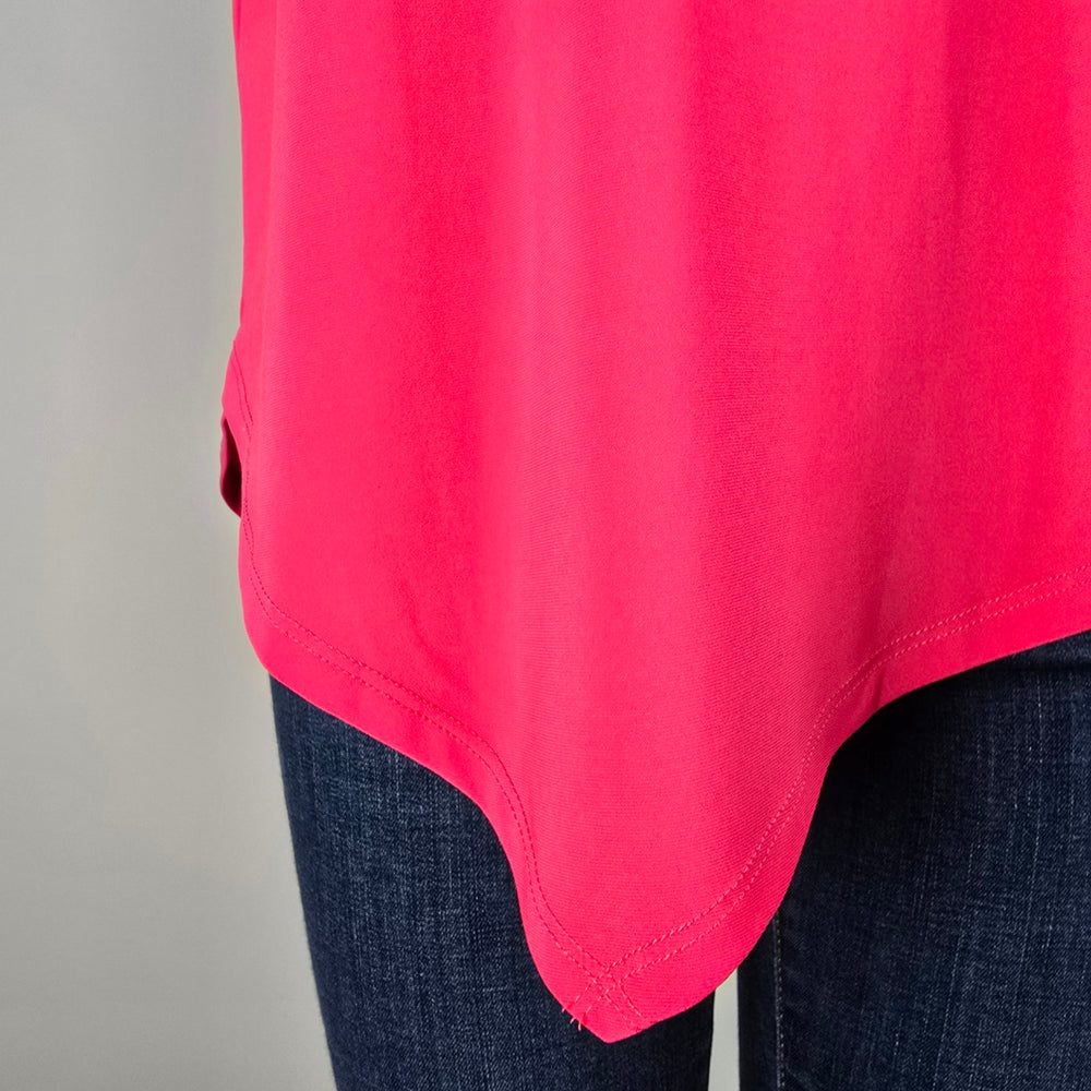 Joseph Ribkoff Pink Asymmetrical Top Size 10