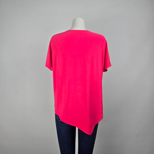 Joseph Ribkoff Pink Asymmetrical Top Size 10