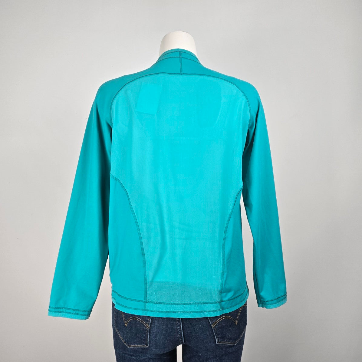 Title Nine Blue Active Wear Waterfall Cardigan Size M
