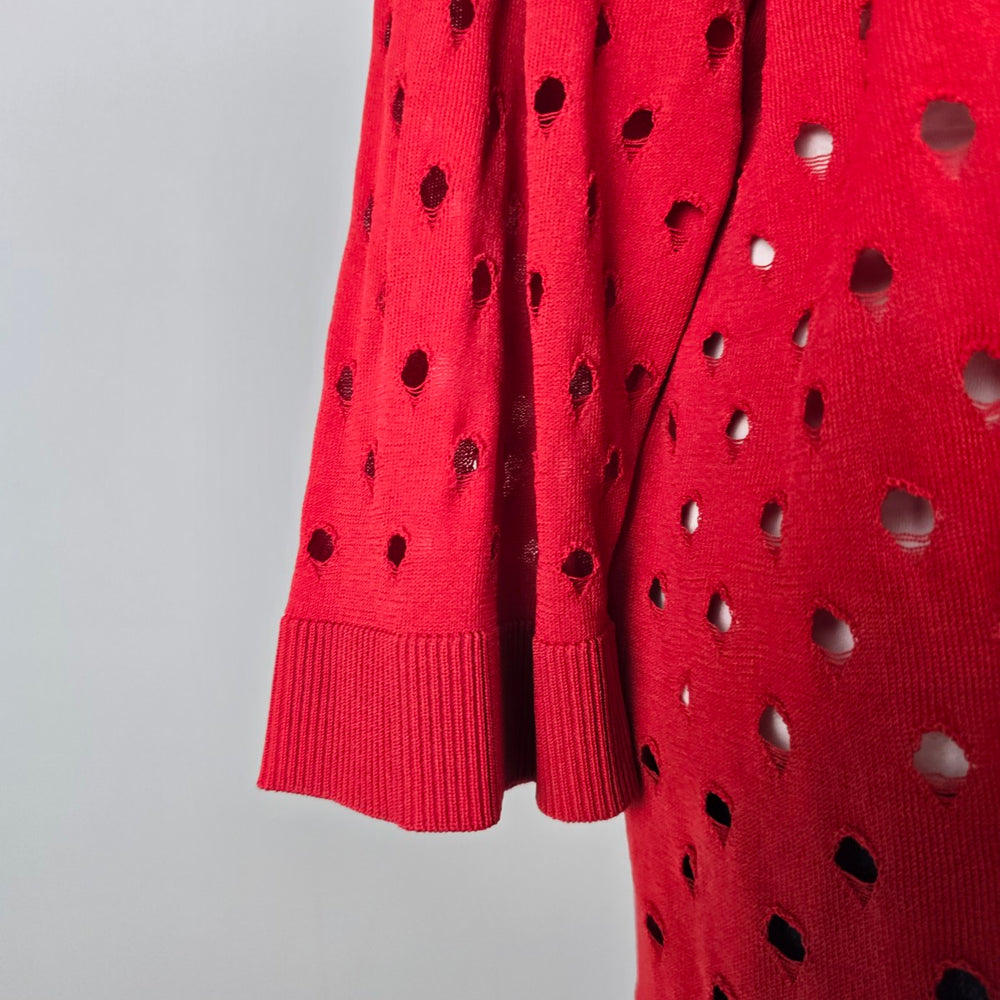 Peningtons Red Knit Button Up Cardigan Size 2X