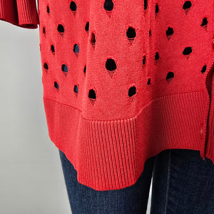 Peningtons Red Knit Button Up Cardigan Size 2X