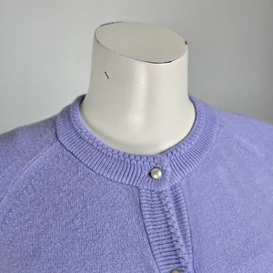 Blue Knit Super Soft Button Up Cardigan Size L