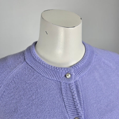 Blue Knit Super Soft Button Up Cardigan Size L