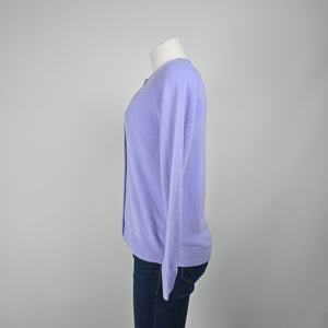 Blue Knit Super Soft Button Up Cardigan Size L