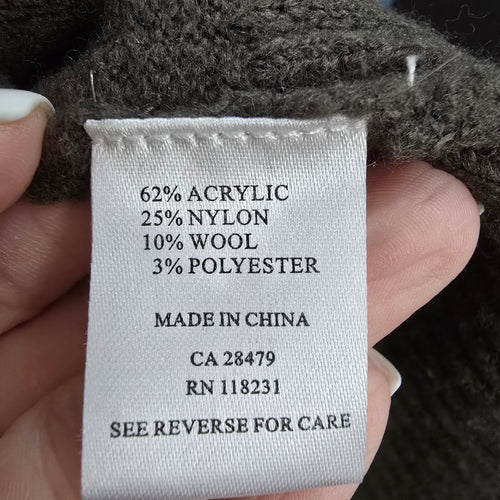 Variations Grey Knit Button Up Cardigan Size XL
