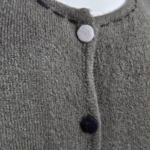 Variations Grey Knit Button Up Cardigan Size XL