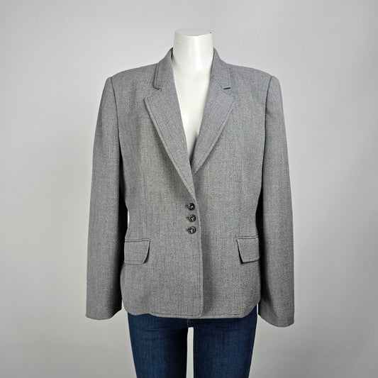 Anne Klein Grey Button Up Blazer Size 14P
