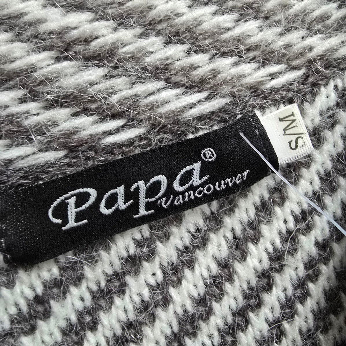 Papa Grey Knit Button Up Cardigan Size S/M