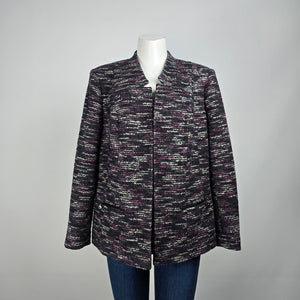 Laura Purple Tweed Blazer Size 14