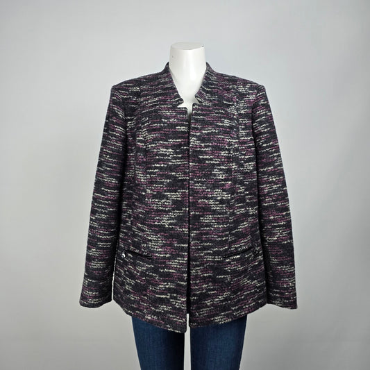 Laura Purple Tweed Blazer Size 14