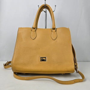 Dooney & Bourke Yellow Pebbled Leather Satchel Purse