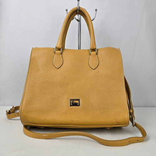 Dooney & Bourke Yellow Pebbled Leather Satchel Purse