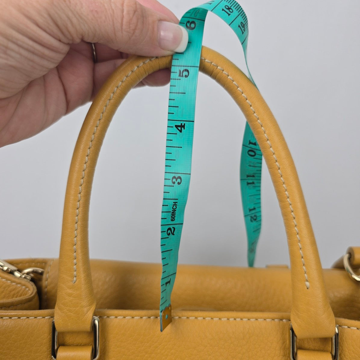 Dooney & Bourke Yellow Pebbled Leather Satchel Purse