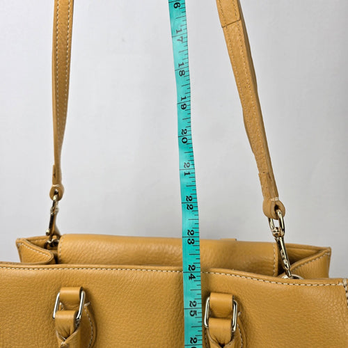 Dooney & Bourke Yellow Pebbled Leather Satchel Purse