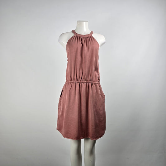 10 Tree Pink Cypress Halter Neck Mini Dress Size L