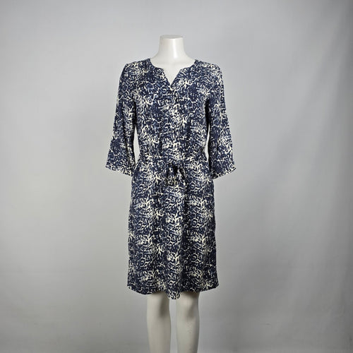 Soya Concept Blue Animal Print Shirt Dress Size M