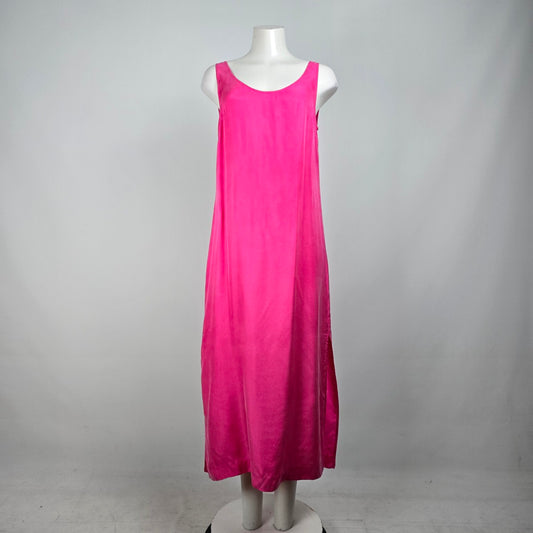 Pink Silk Maxi Dress Size L