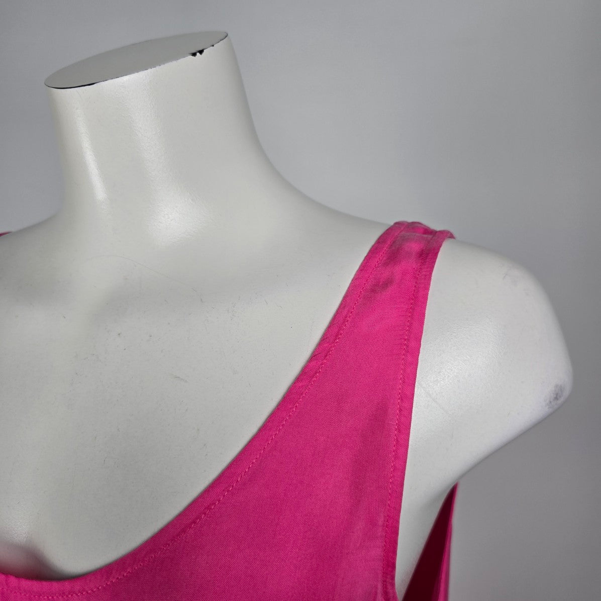 Pink Silk Maxi Dress Size L