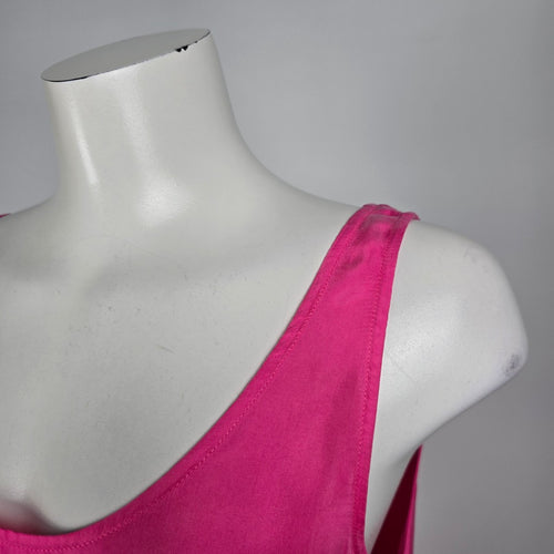 Pink Silk Maxi Dress Size L