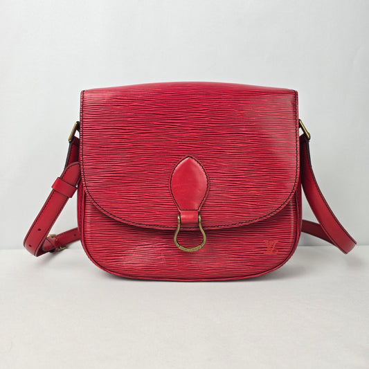 Louis Vuitton Vintage 1987 Red Epi Leather Saint Cloud Shoulder Bag