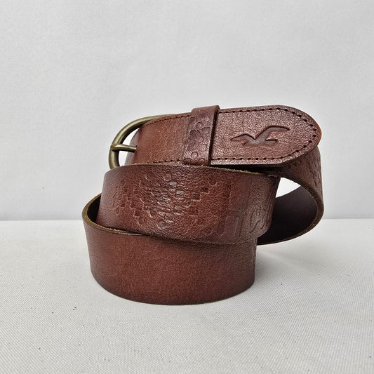 Hollister Brown Leather Belt Size M/L