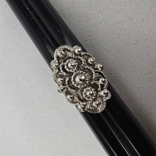 Vintage Sara Coventry Silver Tone Statement Ring Size 7