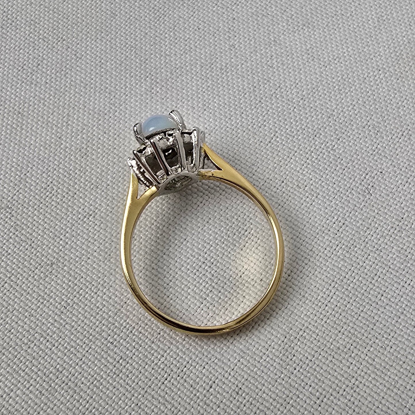 Vintage Gold Tone Faux Opal Ring Size 6.5
