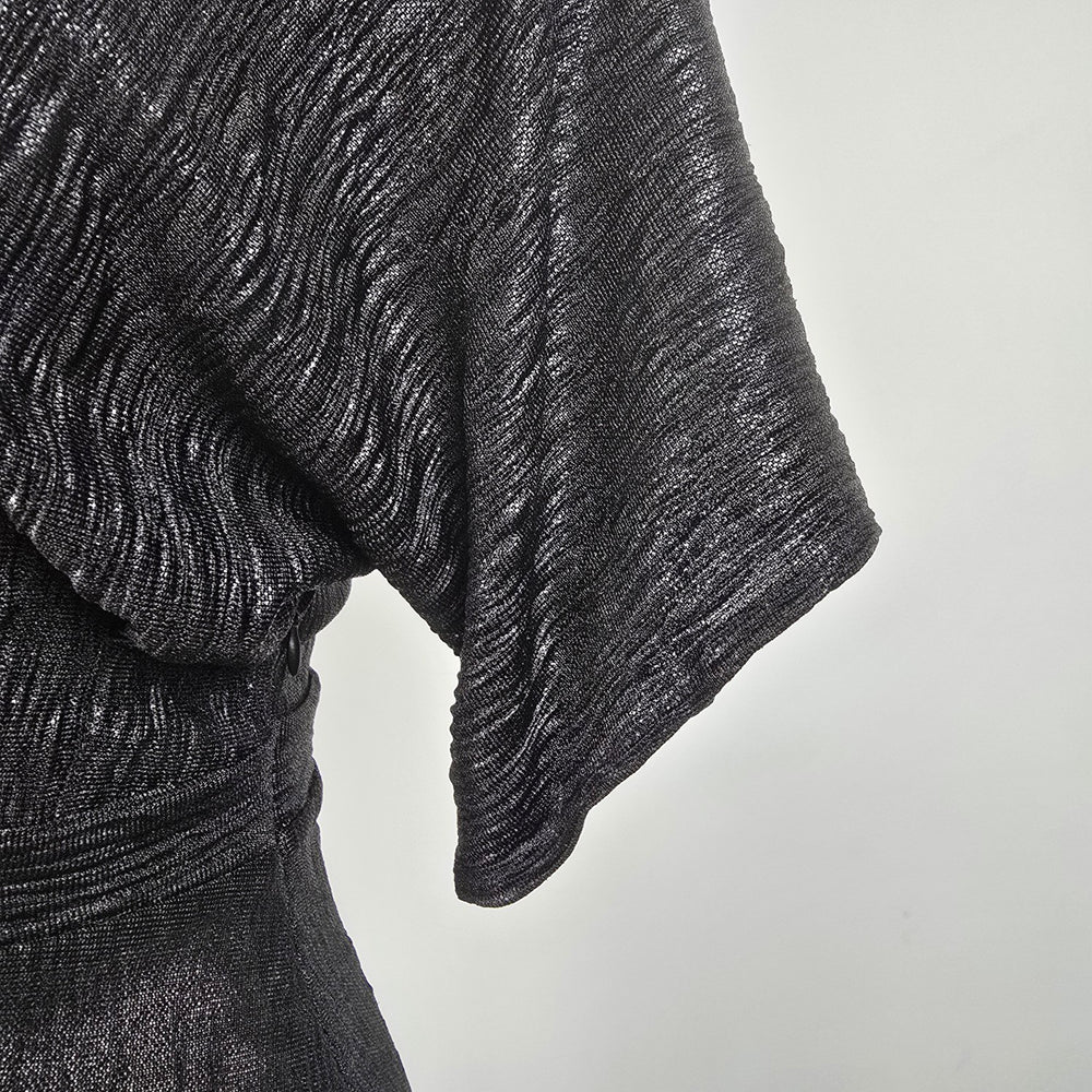 ASTR The Label Black V Neck Midi Dress Size S