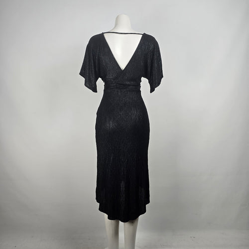 ASTR The Label Black V Neck Midi Dress Size S