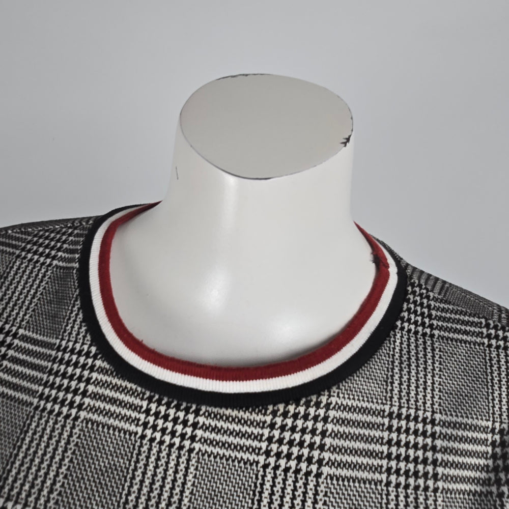 Lush Grey Check Print Shirt Dress Size S