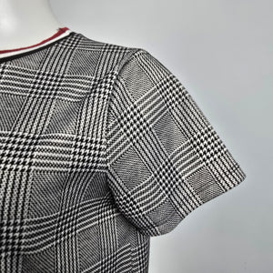 Lush Grey Check Print Shirt Dress Size S