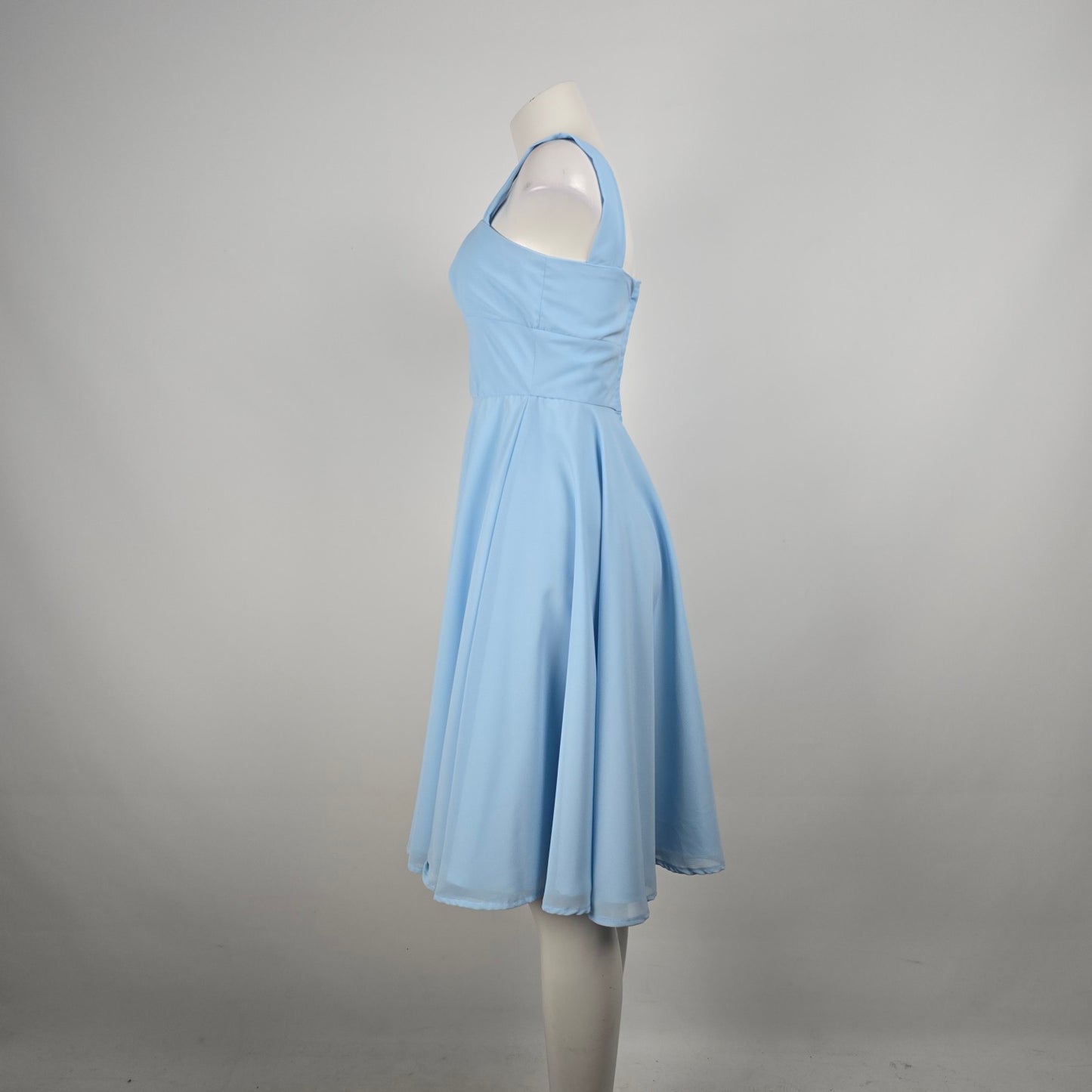 Vintage Handmade Blue Fit & Flare Dress Size S