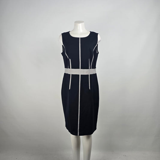Basler Blue Cotton Sheath Dress Size 12