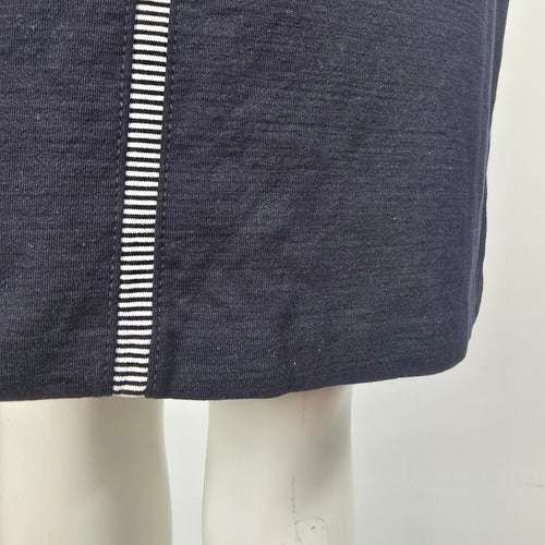 Basler Blue Cotton Sheath Dress Size 12