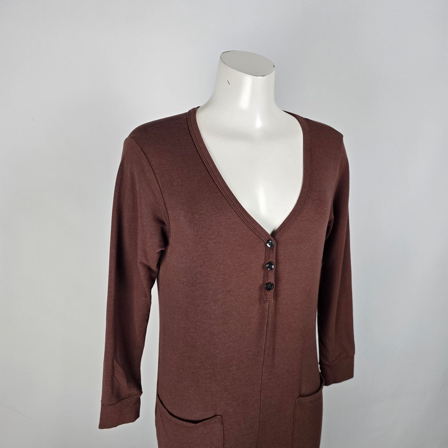 Smash + Tess Brown Onesie Jumpsuit Lounge Wear Size S