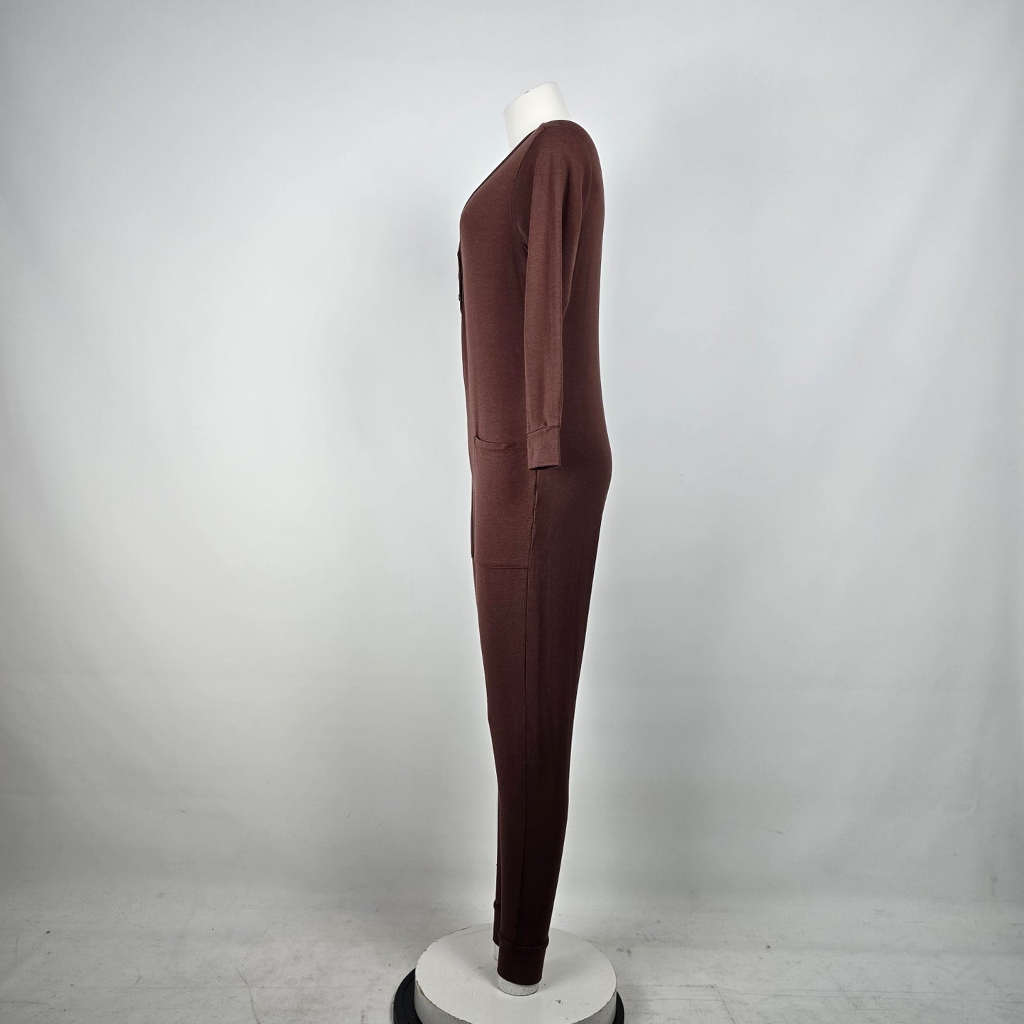 Smash + Tess Brown Onesie Jumpsuit Lounge Wear Size S