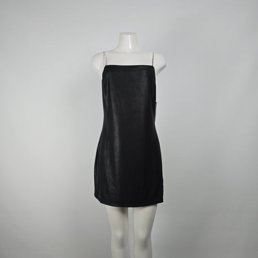 Design Lab Black Rhinestone Detail Mini Dress Size XL