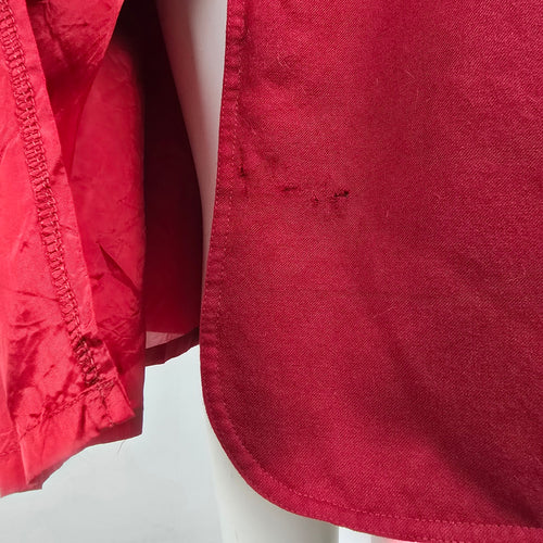 Vintage Lady H. Red Wool Trench Coat Dress Size 16