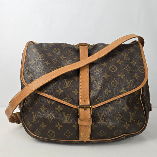 Louis Vuitton Saumur 35 Monogram Large Shoulder Crossbody Purse