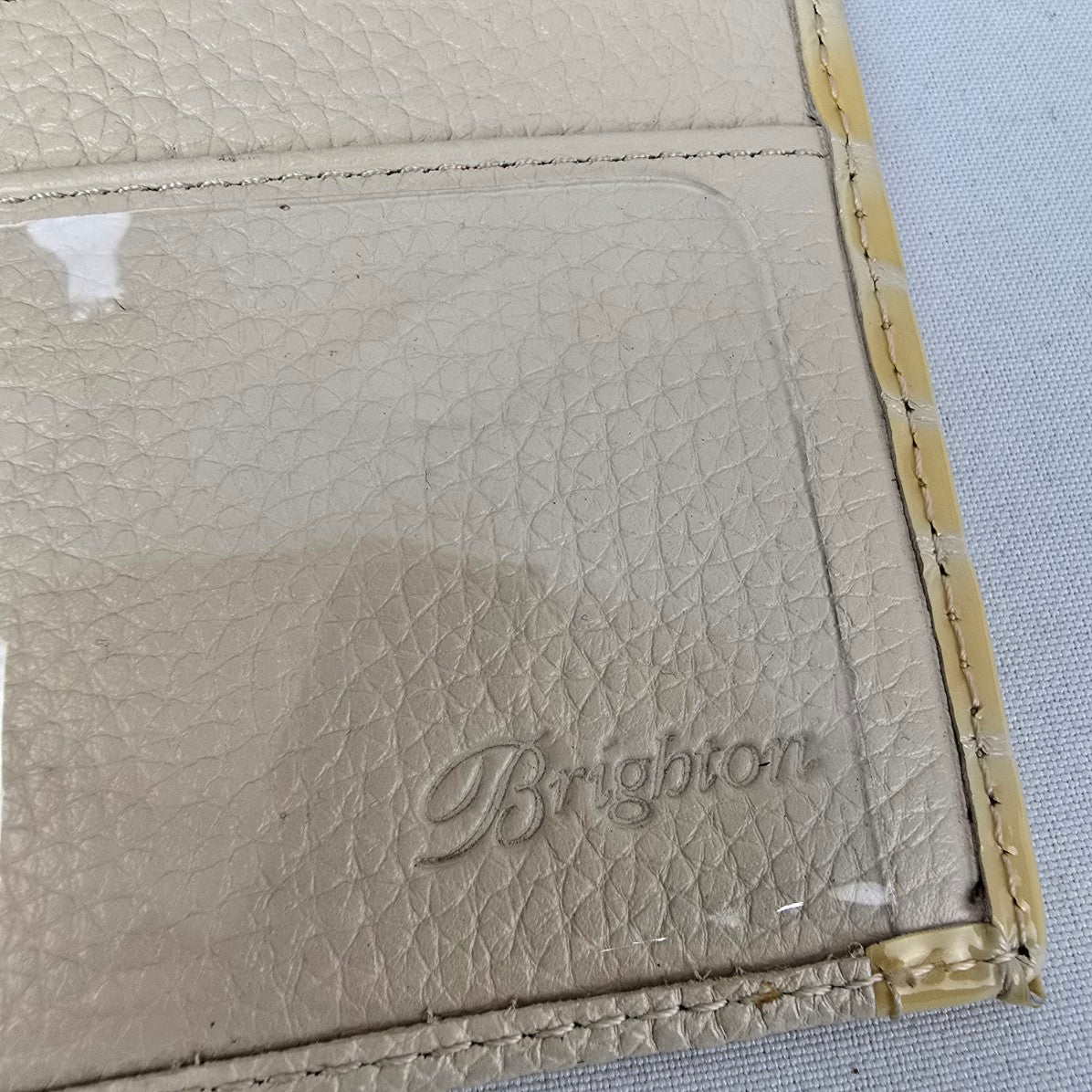 Brighton Cream Leather Heart Print Wallet Purse