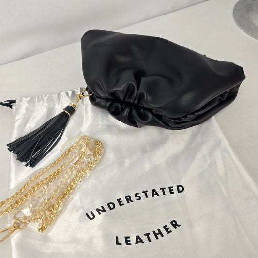Understated Leather Black Clutch Purse