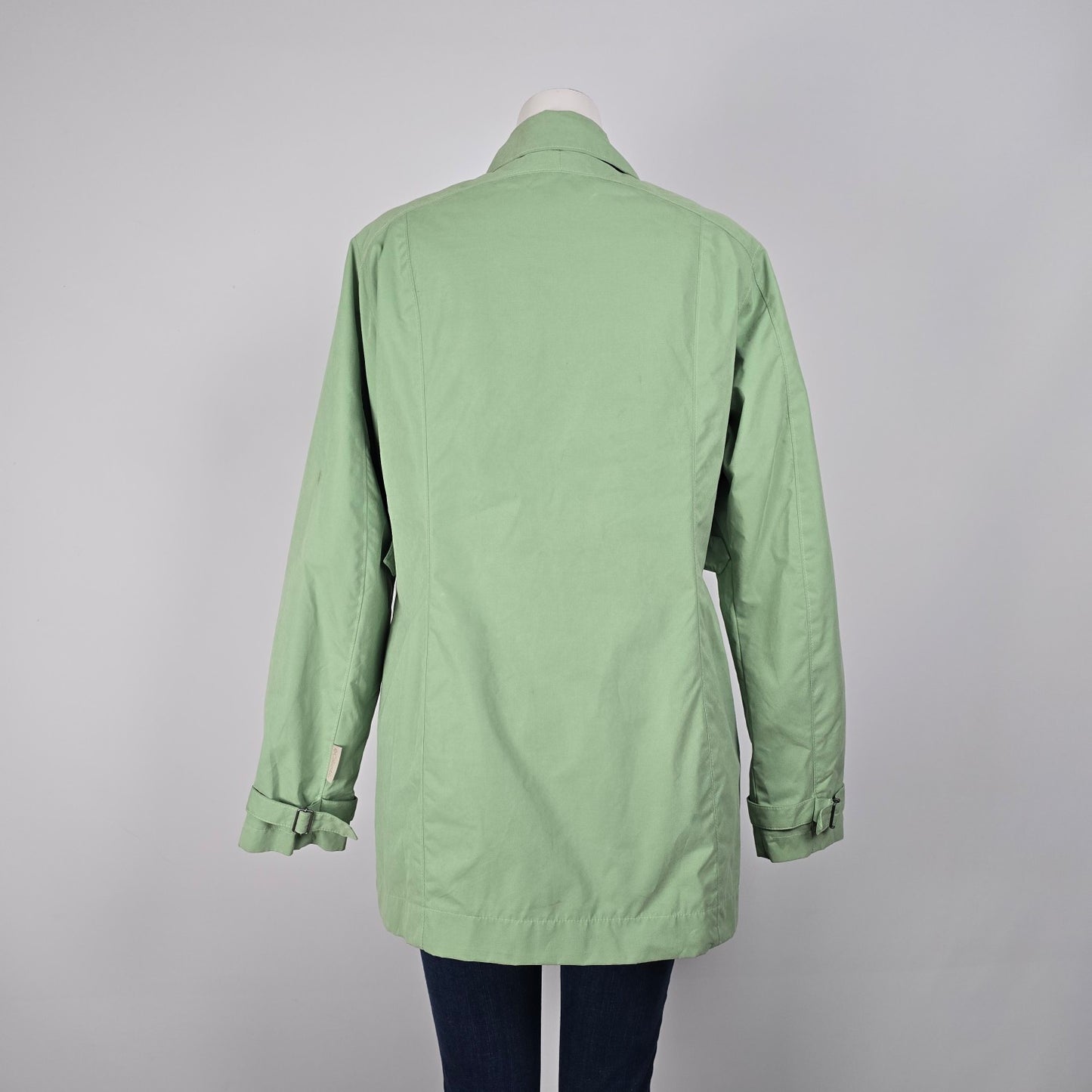 COLUMBIA Light Weight Green Zip Up Snap Front Jacket Coat Size L